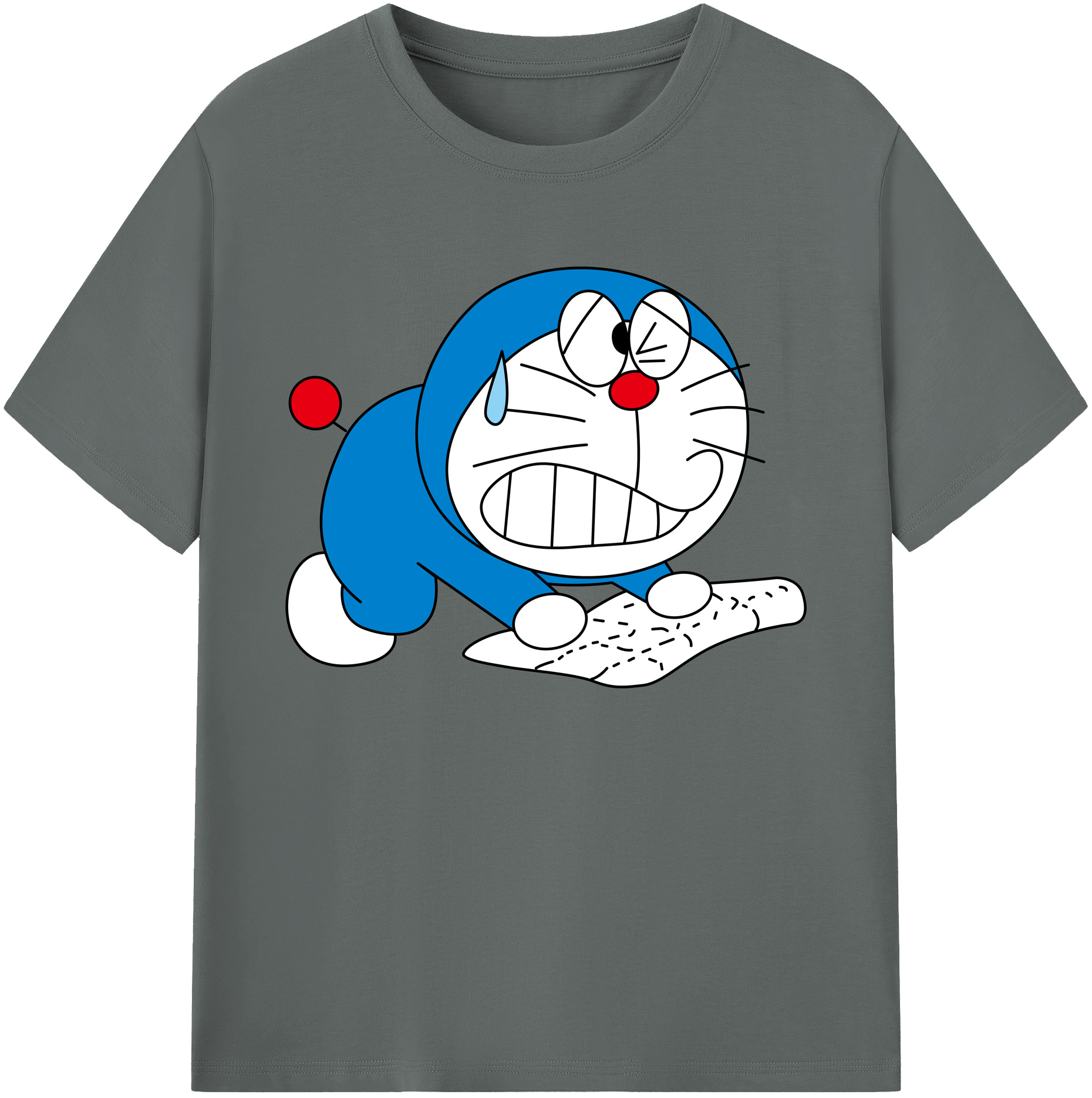 （画像用） ドラえもん Doraemon 綿100％ メンズ半袖Tシャツ｜肌触りやわらか＆通気性